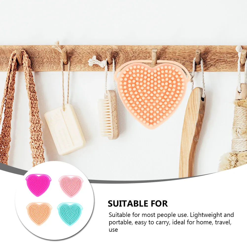 4 قطعة فرشاة تنظيف الوجه سيليكون الوجه الغسيل شكل فريد التنظيف العميق للبشرة الحساسة المحمولة السفر المنزل استخدام الوجه