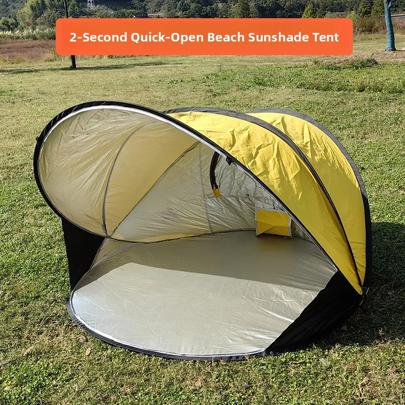 

Portable Children's Tent Outdoor Beach Park Sunade Qui Open Double Person Auatic Simple Cam Travel Equipment