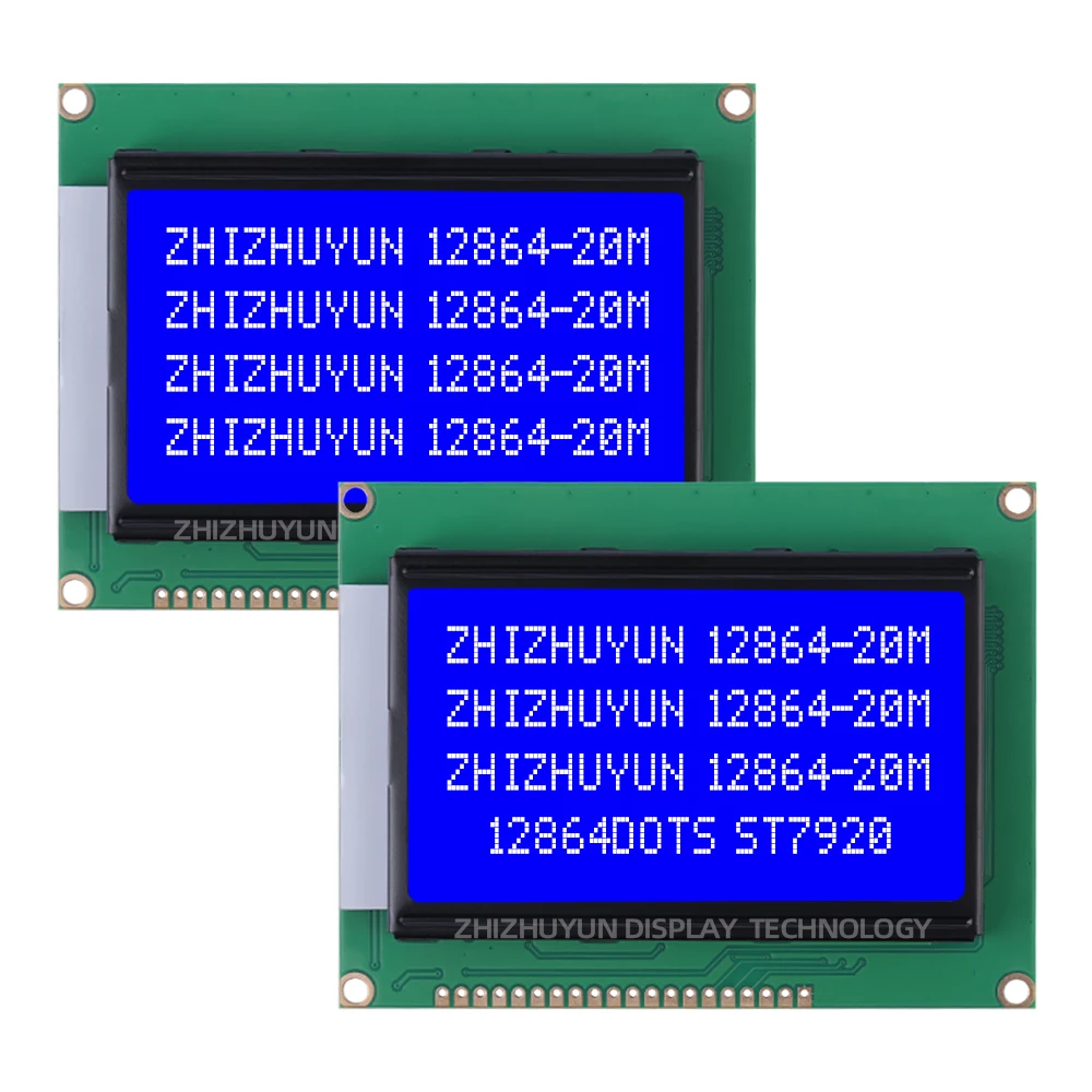 Groothandel LCM12864-20M Lettertype Bibliotheek Scherm Grey Film Black Characters Controller St7920 Lcd Module Scherm Spot Goederen