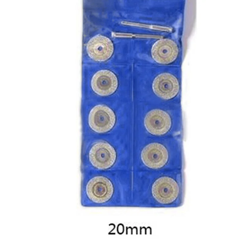 +2 Mandrels Grinding tool 10pcs Accessory Cutting Diamond Disc Rotary Saw Blade Wheel Kit Mini Set High Quality