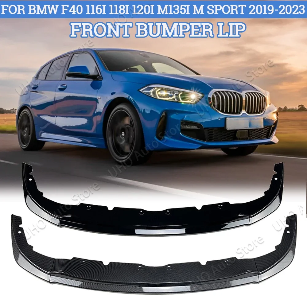 For BMW 1Series F40 118i 120i 128ti M Sport 2020+ Car Front Bumper Lip Spoiler Splitter Diffuser Detachable Body Kit Cover Guard