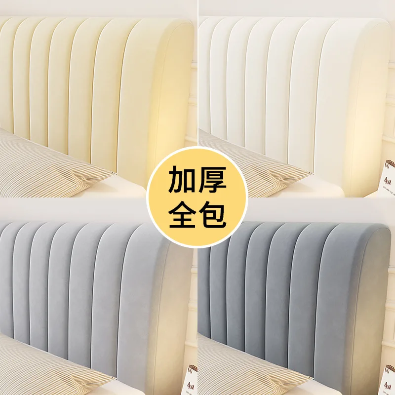 Bed head fully covered with soft cushions cushion headboard solid color simple