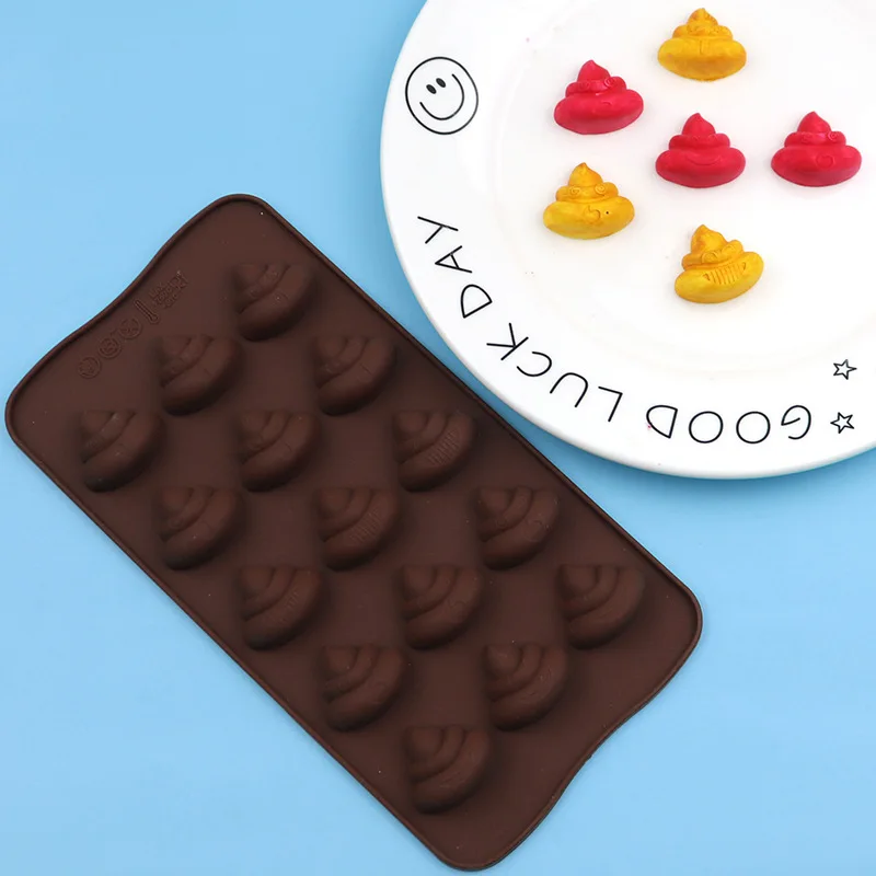 15 Funny Poop Silicone Chocolate Mold Cake Mold DIY Glue Mold Fire Paint Wax