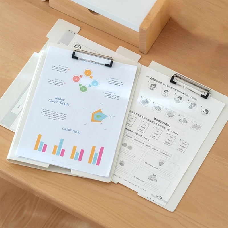 

Heavy Duty Plastic File Organiser Standard Size Flipping Clipboard Document Organiser With Metal Clip For Office School F19E