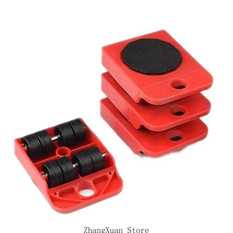 Robuste Hebelrollen, rutschfeste Möbelrollen für schweres Heben, 3 x – Detail 2