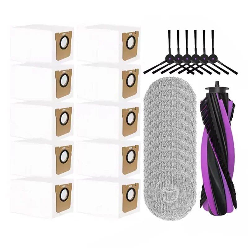 A24P Voor JONR P20 PRO Vervangende Onderdelen Kit-27PCS Hoofdborstel, Zijborstel, Mop Doek, stofzak Voor Robot Stofzuiger
