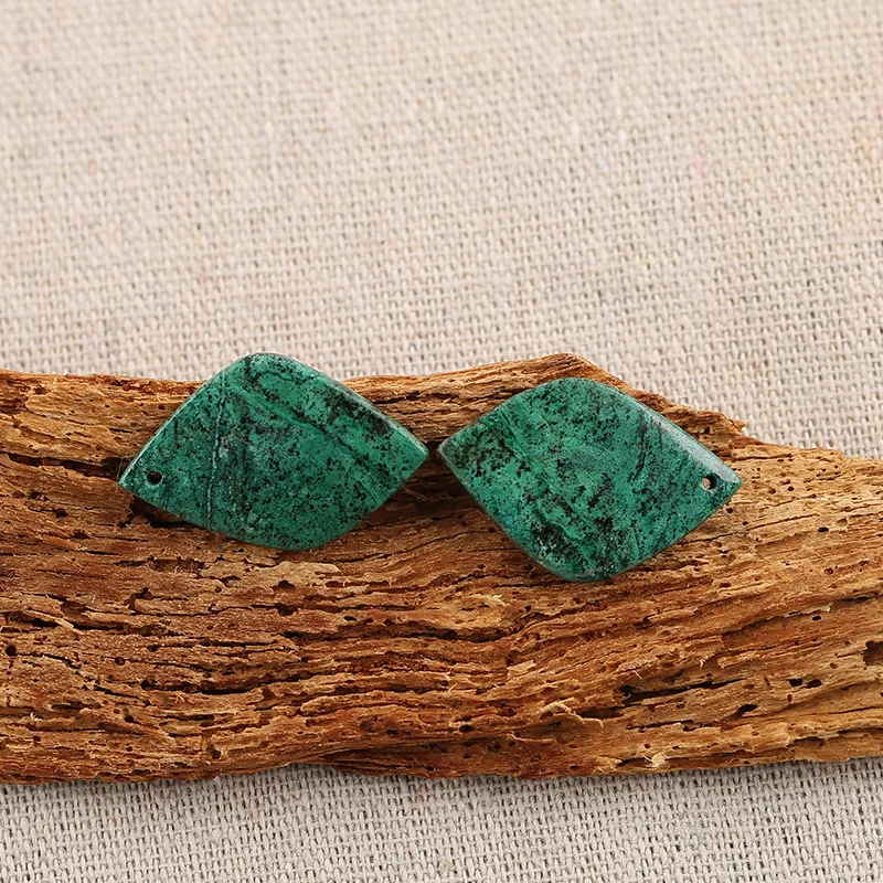 B&F Chrysocolla Earring Beads, handmade from natural stones, are ideal for jewelry making and part of jewelry - making supplies