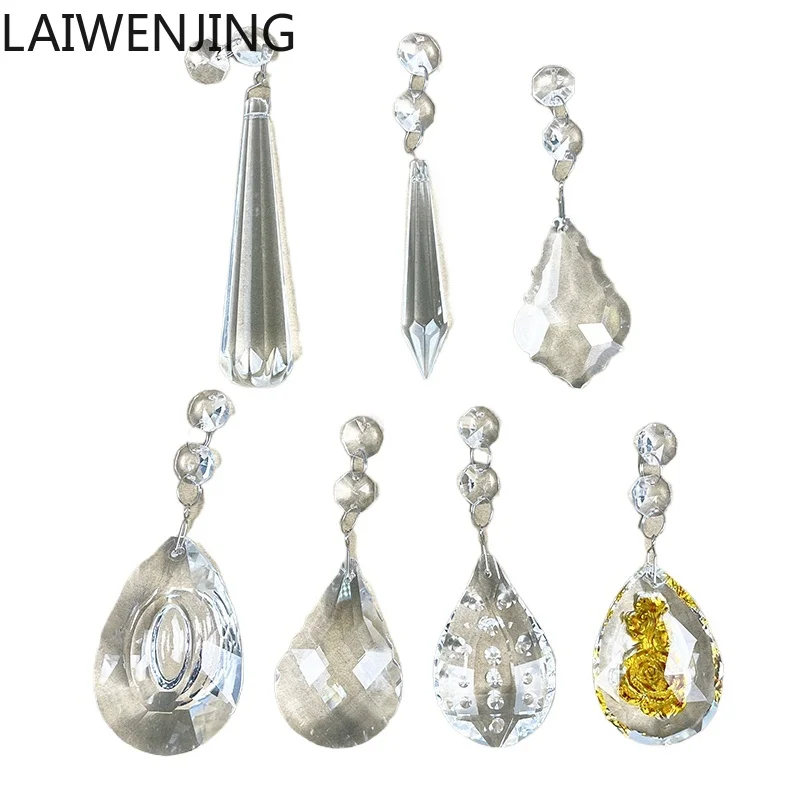 

Crystal Pendant Accessories All-Copper Butterfly Pin Parts Ceiling Octagonal Bead Connector Clasp