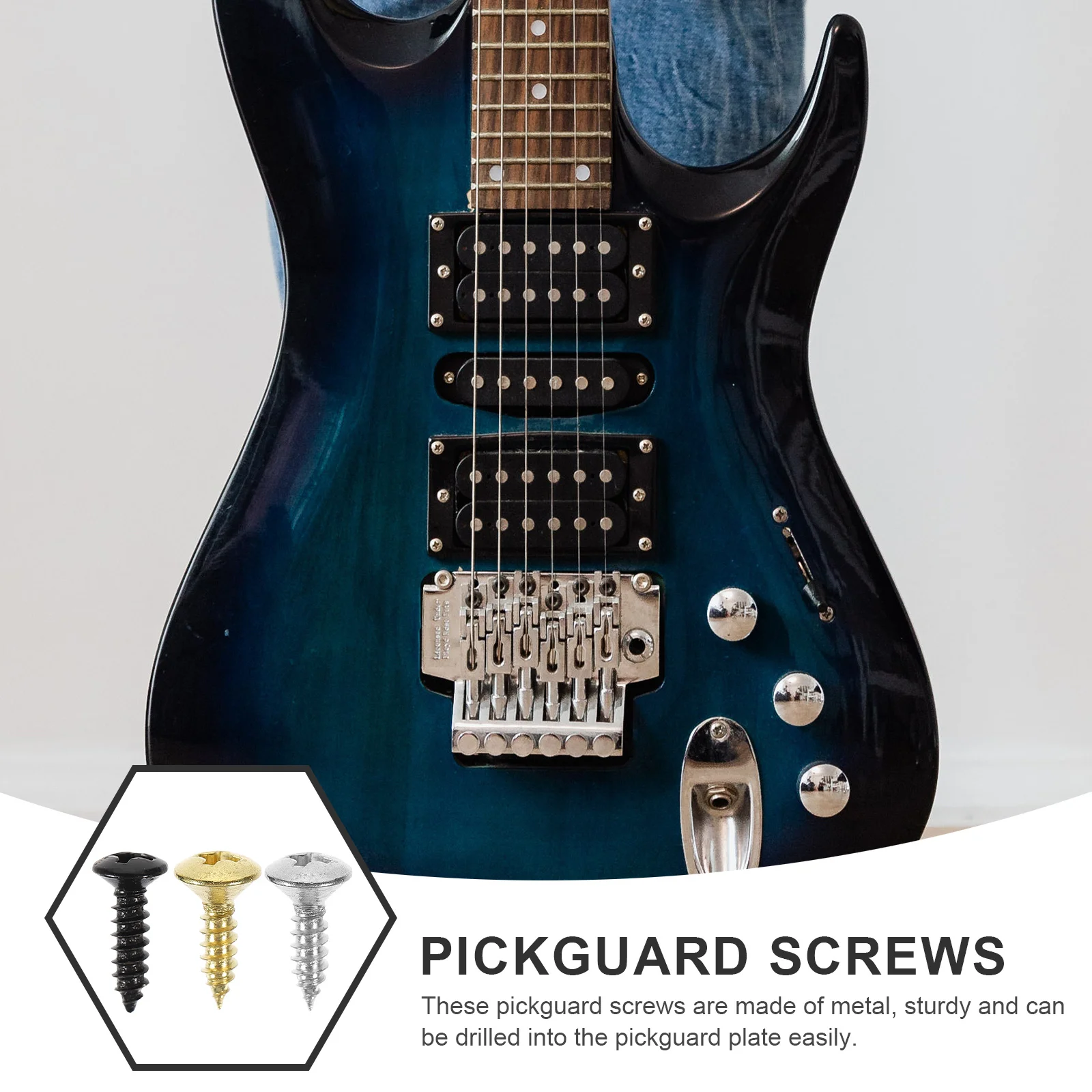 

150Pcs Guitar Pick Guard Screws Corrosion Resistant Metal Fasteners for Electric Guitar Pickup Guard Mounting Set