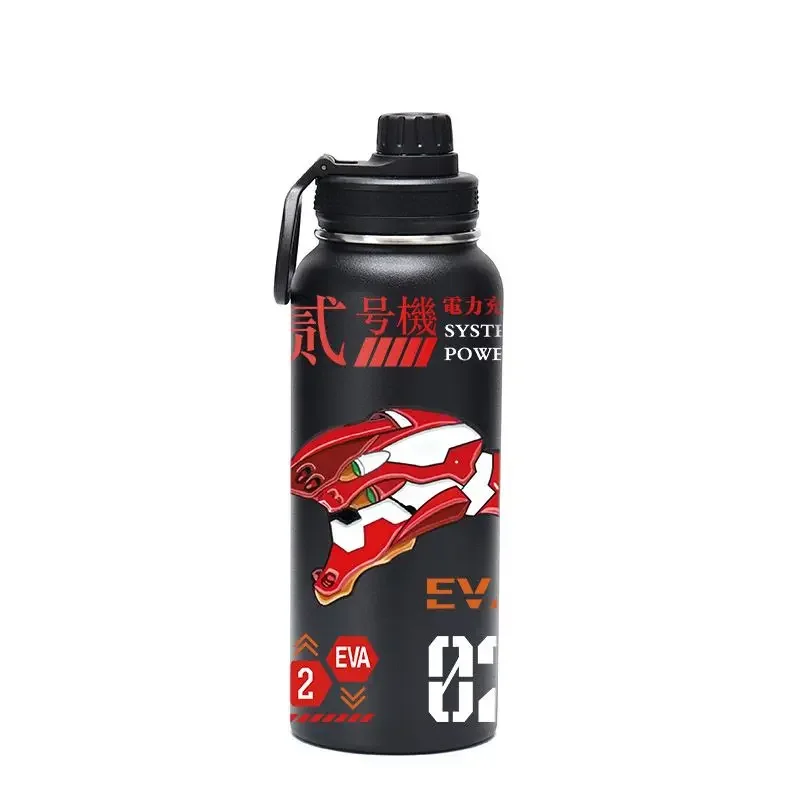 Neon Genesis Evangelion Unit 0 Unit 0 Anime Cartoon Boys Sports Portable Extra Large Water Bottle Creative Trendy Thermos Cup
