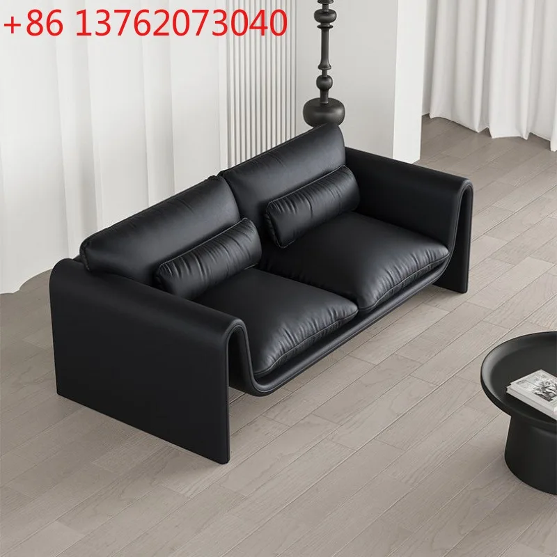 

TTSofa маленькая квартира гостиная двойная Интернет знаменитость тройной одиночный черный кожаный арт итальянский минималистский светлый роскошь