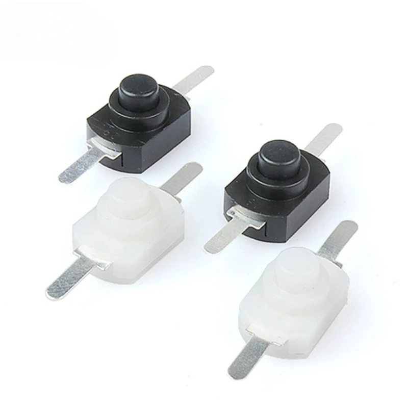 10PCS 12*8MM DC 30V 1A On Off Mini Push Button Switch for Electric Torch 1208YD Self Locking