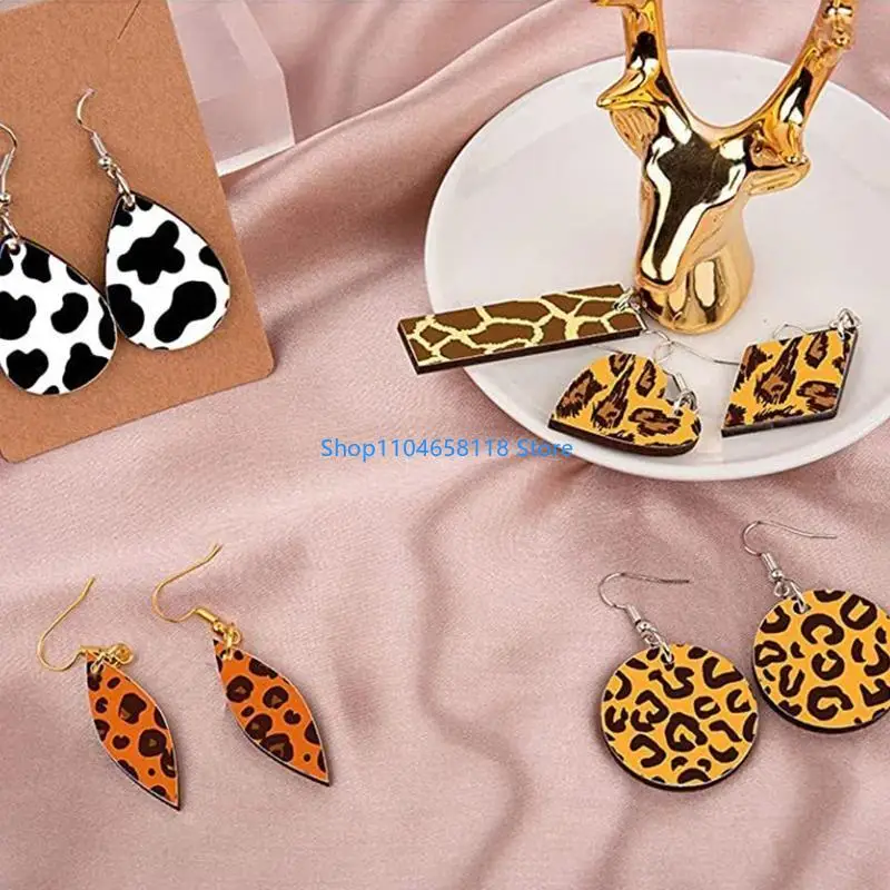 

12x Sublimation Earring Blanks with Earring Hooks Jump Ring Self-sealing Bag