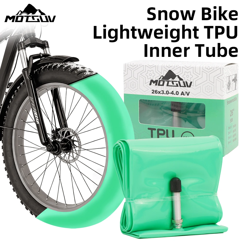 MOTSUV TPU Inner Tube for Snow Bicycle 20/24/26/27.5/29 inch American Valve Core Cold Resistant Winter Bike Tire Parts