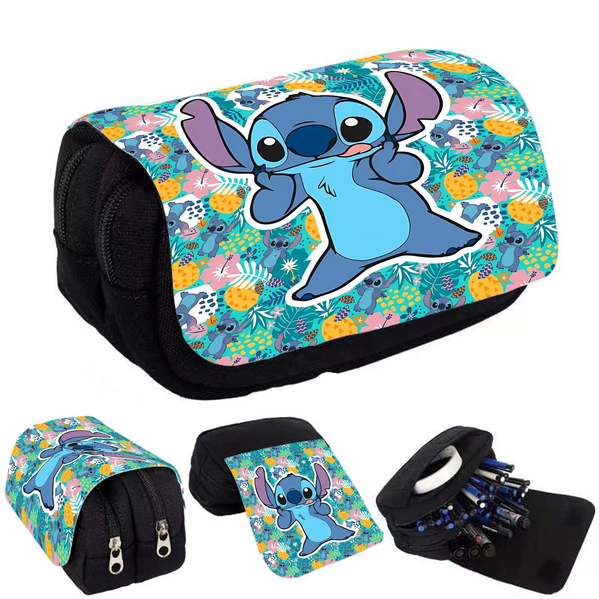 Lilo & Stitch Disney Pencil Case Student Products Girl Boy PenCase Bag Large Capacity Pencil Box Pouch Stationery Supplie Gift