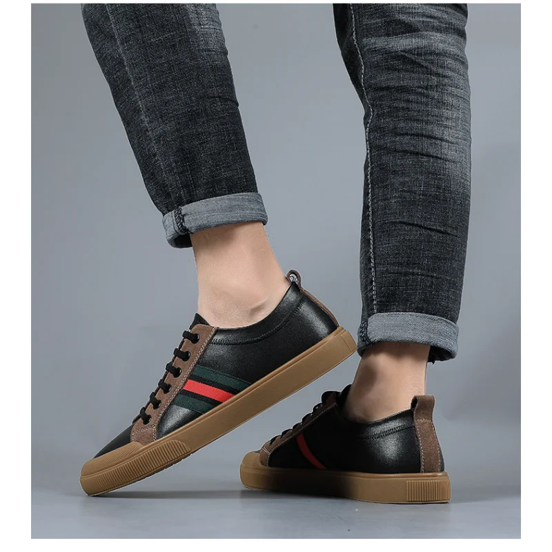 Autumn 2025 Men's White Chunky Sneakers - Breathable Minimalist Design, Student-Friendly & Instagram Popular