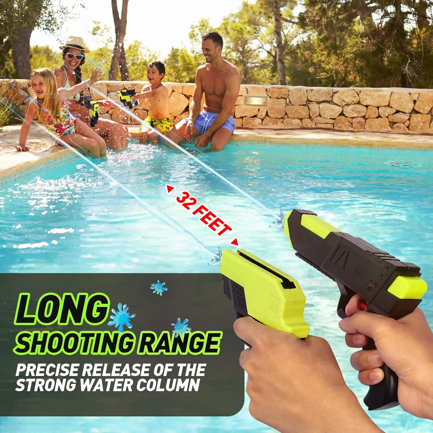 Handleiding Waterpistool Speelgoed Zomer Outdoor Strandwater 2 In 1 Squirt Pistolen Zwembad Volwassenen Jongens Schieten Spel Speelgoed