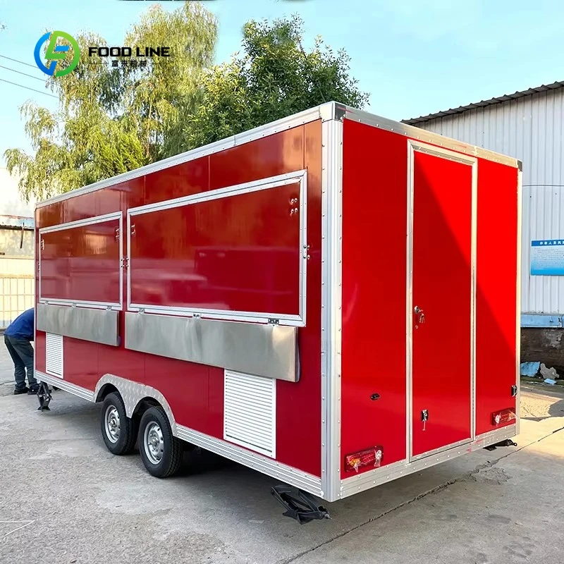 Customized Pizza Food Trailers Burger Fast Food Van Ice Cream Food Truck Fully Equipped