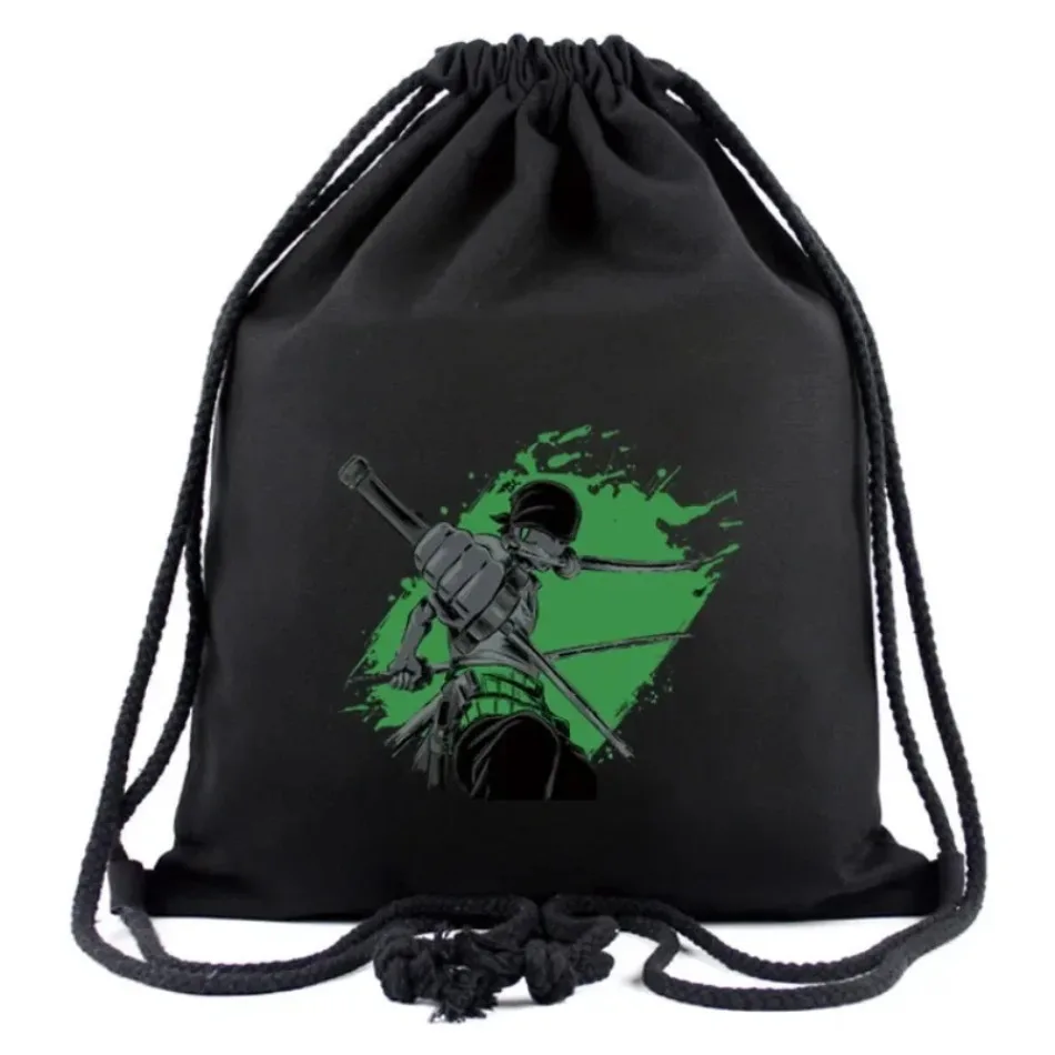 2026 new best-selling One Piece backpack cartoon Luffy Sauron drawstring pocket Oxford cloth backpack storage bag  anime figure - view 3