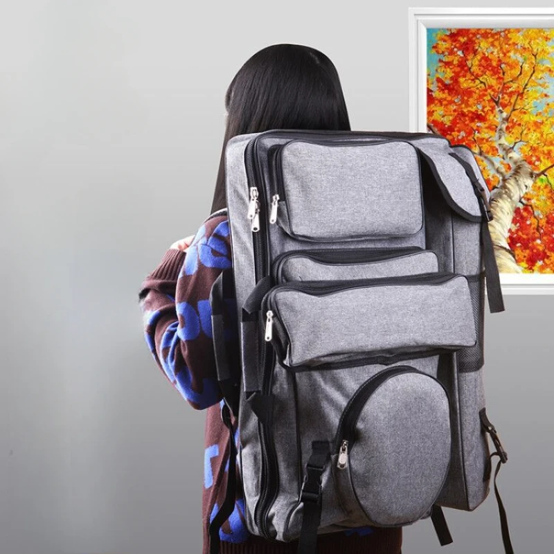 Large Capacity Multifunctional Art Bag Sketching Board Storage Bag Art Rack Backpack Art Exam Sketching Tool Bag