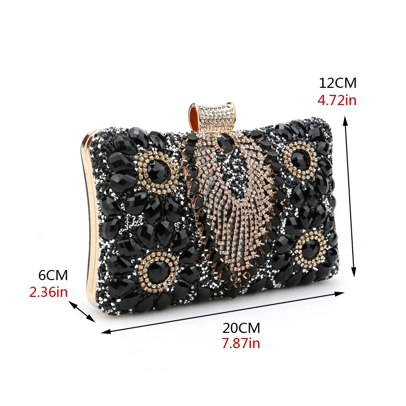 Green Tassel Women Evening Bags Diamonds Small Day Clutch Luxury 2023 New Chain Shoulder Handbags For Party Holder Purse