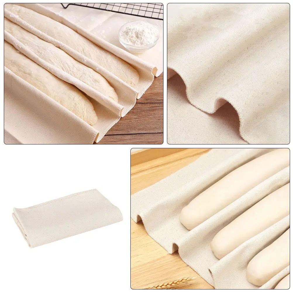 Reusable Bread Dough Fermentation Cloth Cotton Canvas Baking Liner for Home Kitchen Bakery Coffee Shop Dough Rising Pastry