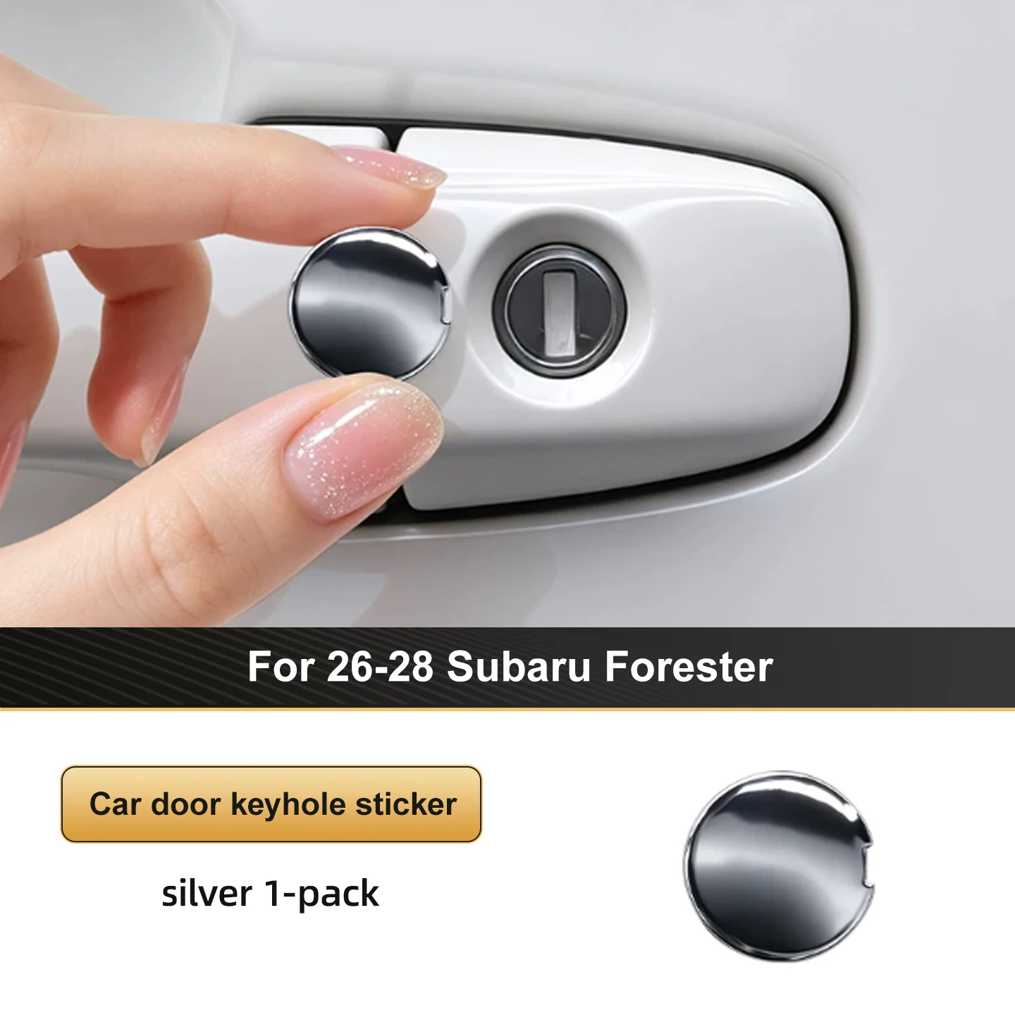 ABS For Subaru Forester 6th SL 2026 2027 2028 Car Door keyhole Sticker Dust-Proof Waterproof Trim Auto Exterior Accessories