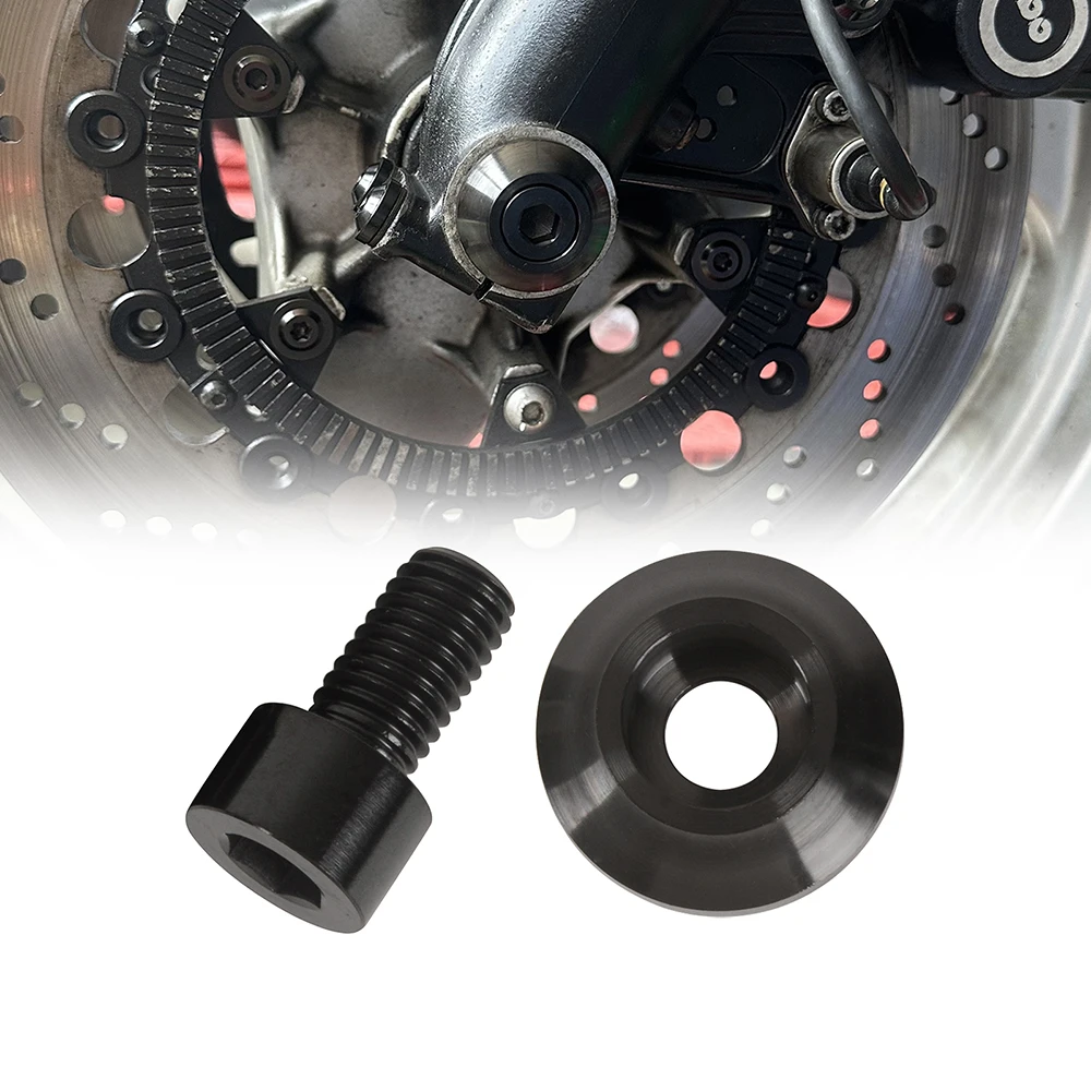 For BMW k Series K75 K100 R80 Front Axlewasher and Bolt M10*18 Vintage Cafe Racer Motorcycle Screw Gasket Three Colors Titanium - view 5