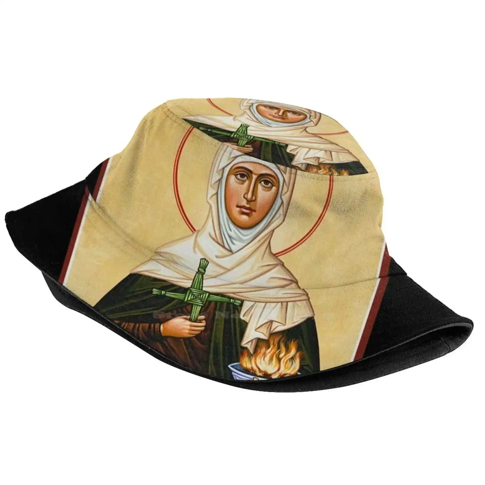 Saint Brigid Of Kildare Mother Saint Of Ireland Unisex Summer Outdoor Sunscreen Hat Cap Saint Brigid St Brigid Ireland image 2