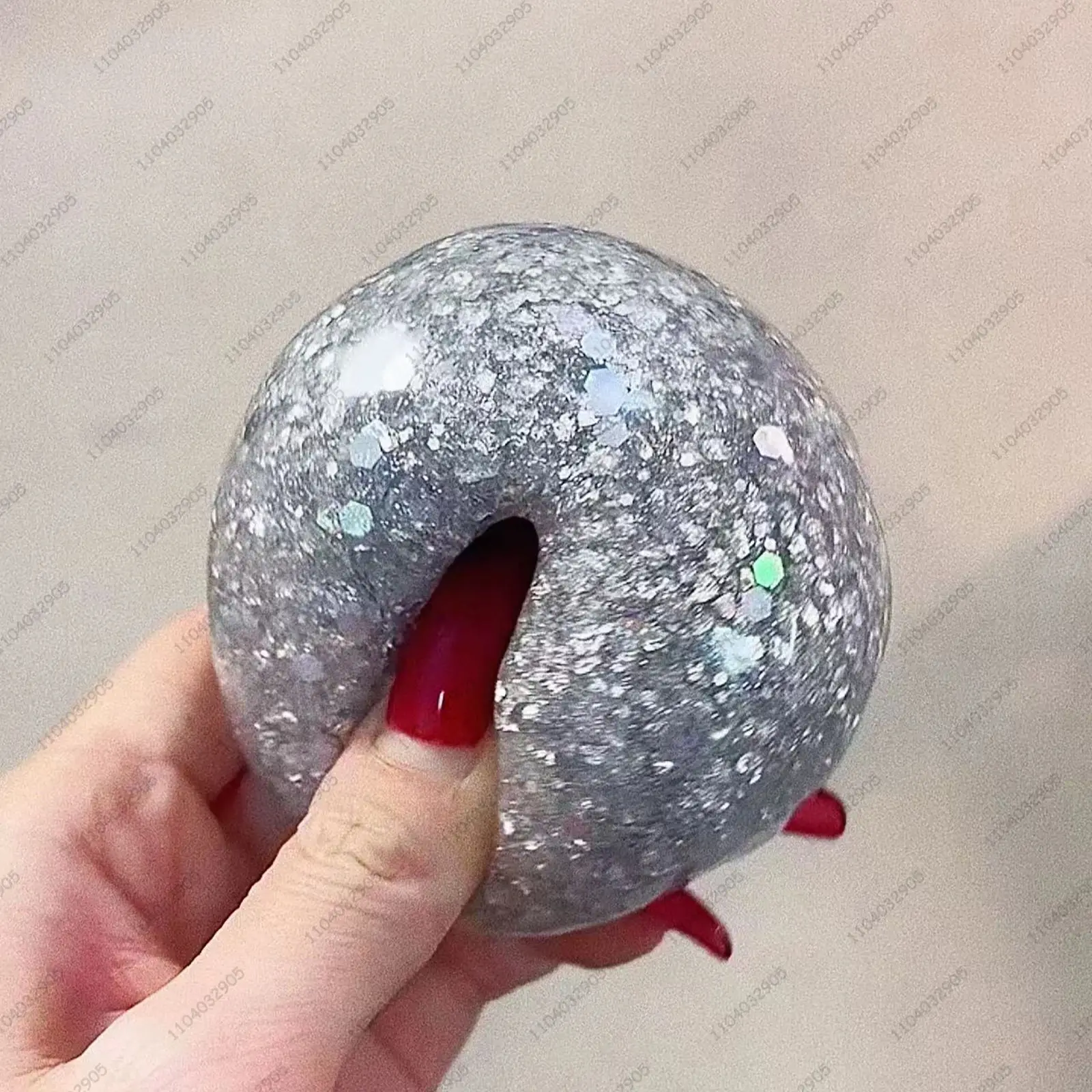 

Disco Silver Glitter Slushie Stress Ball Slushy Shapeable Non-Bounce Squeeze Squishy Toy ASMR Sensory Stress Relief Fidget Toys
