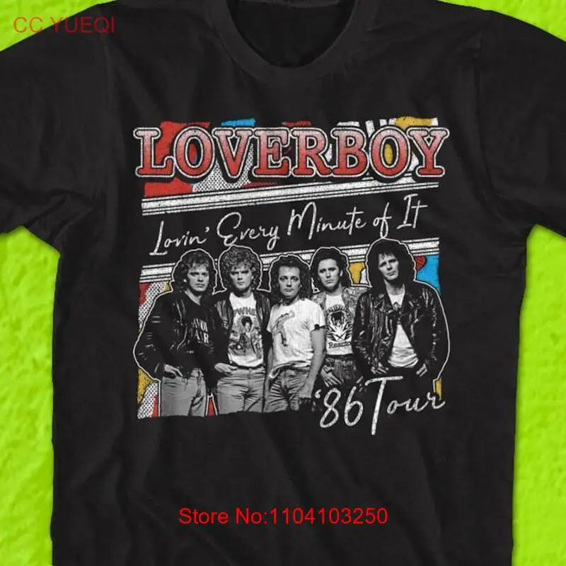 Lovin Every Minute Of It Loverboy Cotton Black Full Size Shirt