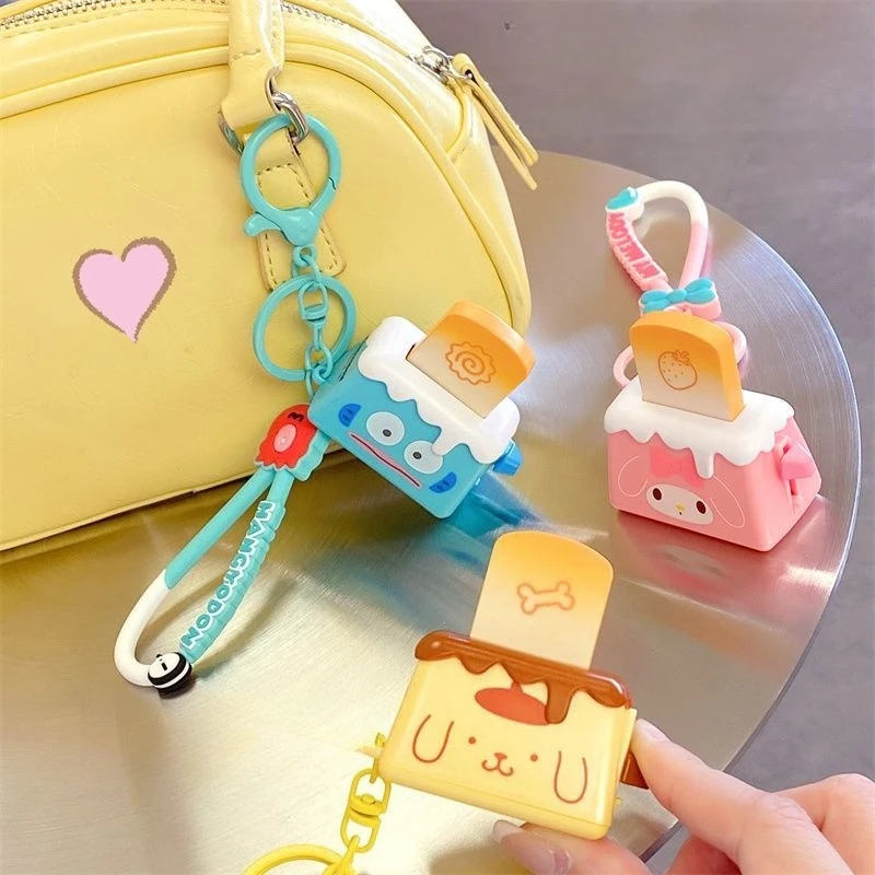 

Kawaii My Melody Kuromi PomPomPurin Hangyodon Pochacco Cinnamoroll Sanrio Children Keychain Schoolbag Pendant Gift for Kids