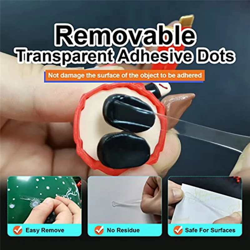 1000Pcs Clear Double Sided Adhesive Dots for Balloon Tape and Adhesive Dots Scrapbook Poster Sticky Dots Round