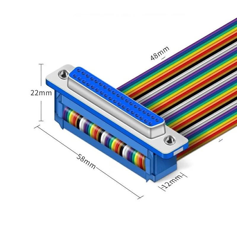DIDC DB37 핀 리본 케이블 DIDC-37P 암 플랫 DR37P COM 커넥터 라인