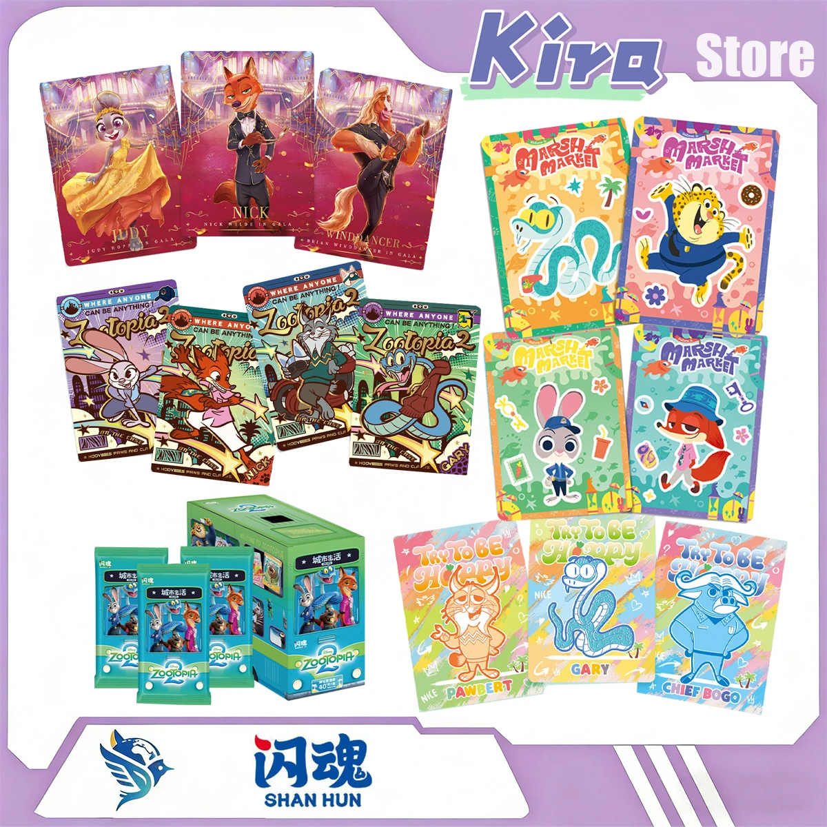 

SHININGSOUL Новые коллекционные карточки Disney Zootopia 2 City Life, аниме-атрибутика, подарок-сюрприз, новинка, оригинальные дизайнерские игрушки