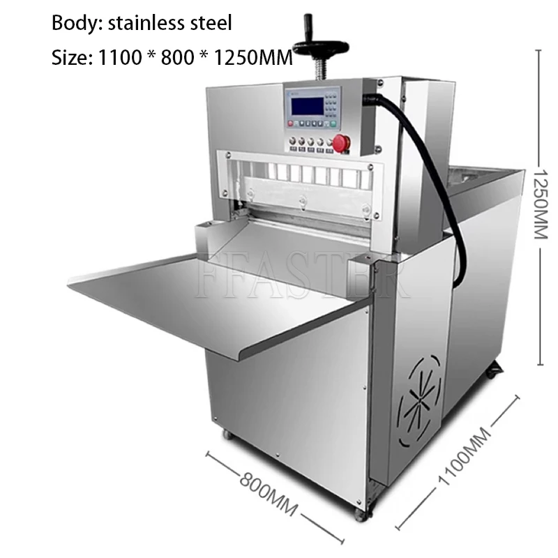 ماكينة تقطيع لفائف الفولاذ المقاوم للصدأ الأوتوماتيكية بالكامل ، CNC ، 4 لفات ، قطاعة لحم ولحم الضأن ، لحم الضأن المجمد