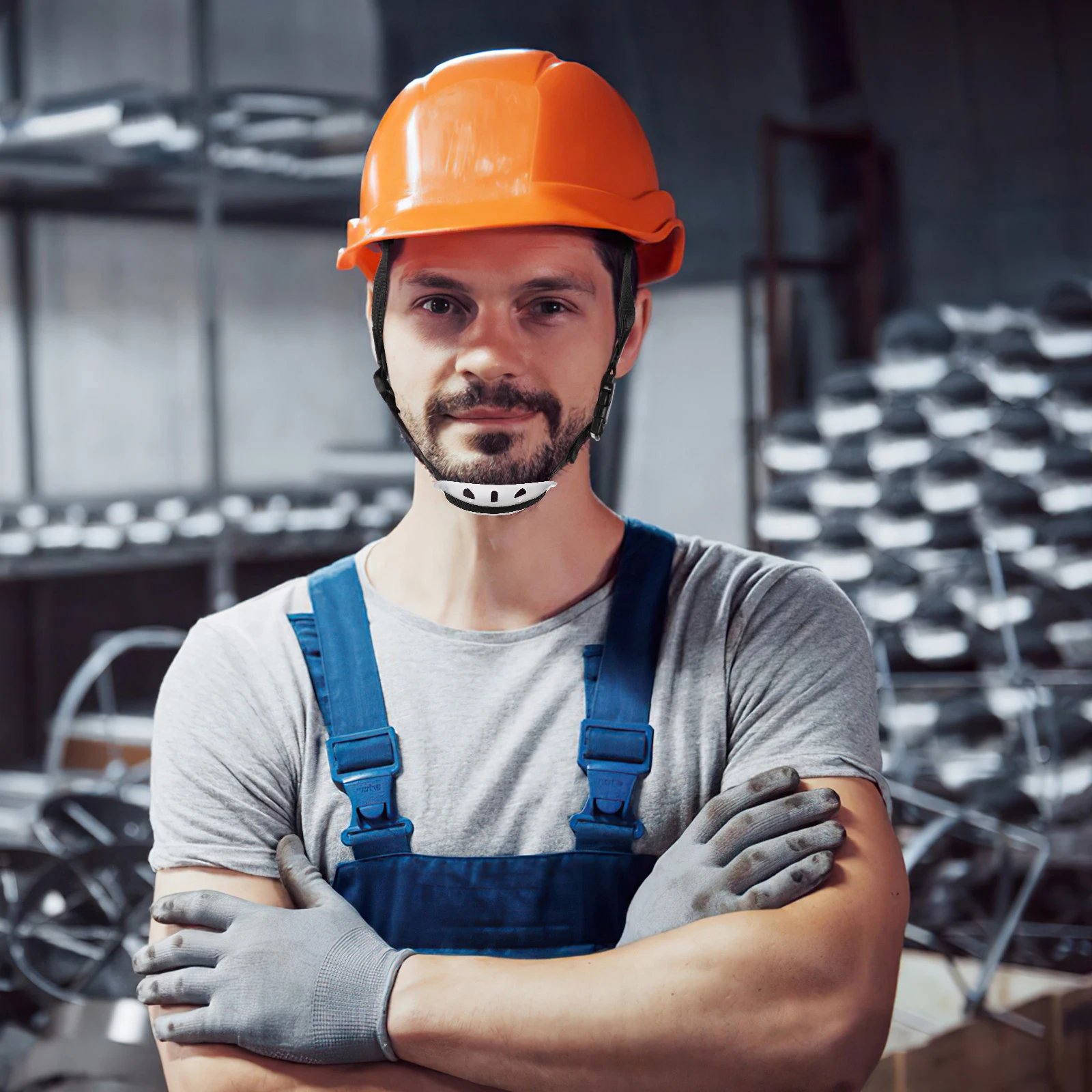 2pcs Hard Hat Chin Straps Lightweight Reliable Polyester Easy Installation Construction Worker Safety Security