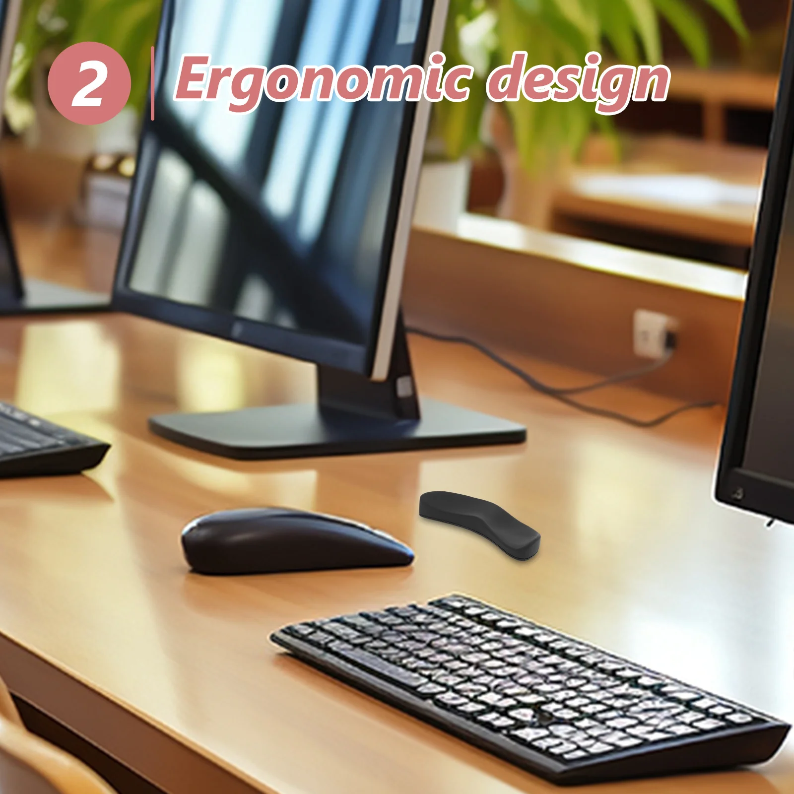 

Right Hand Black Silicone Wrist Pad Ergonomic Mouse Wrist Rest Cushion Non-Slip Support for Computer Office Gaming Laptop