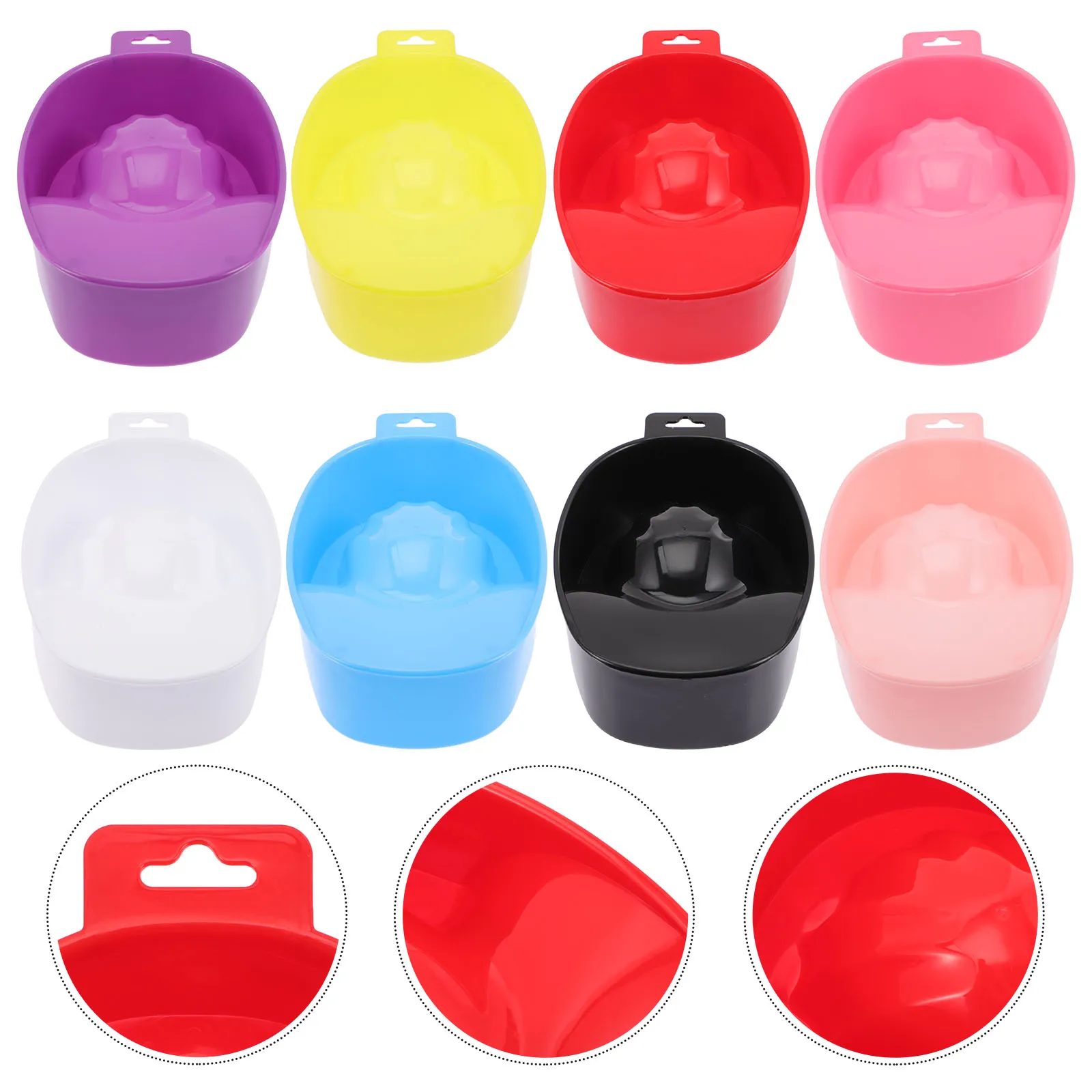 

8 Pcs Nail Soaking Bowl Manicure Bowls Salon Supplies DIY Tools Soften Cuticles Warm Water Home Professional Use