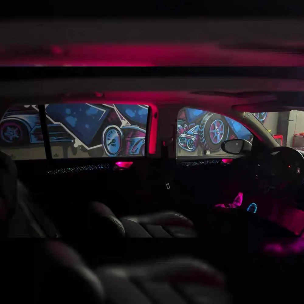 ترقية الإضاءة الداخلية للسيارة LED الضوء المحيط لشركة فولكس فاجن جولف 6 Gti MK6 2008-2013 APP التحكم السيارات التصميم ملحق الغلاف الجوي #3