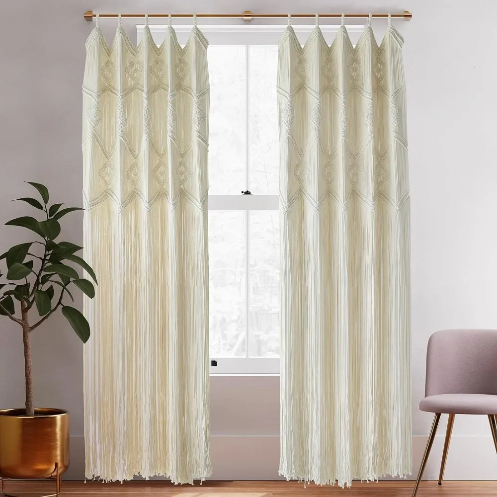 Macrame Curtains Windows 2 Panels 50