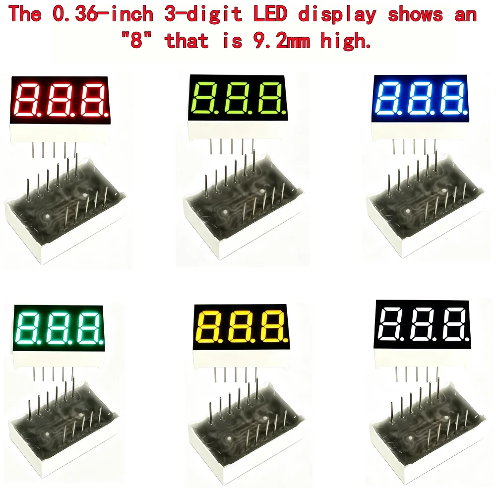 10Pcs 0.36 inch 3-digit digital tube 22.5mmX14mm digital tube 