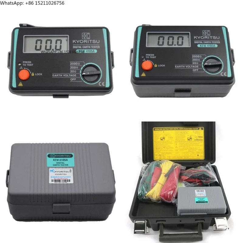 New Original KYORITSU 4105A Digital Earth Resistance Tester KYORITSU KEW 4105A Digital Earth Tester Multimeter Resistance Meter