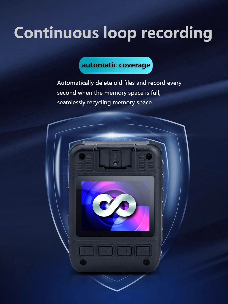 Picture 7: 24H Loop Record Body Camera 1080P/1296P Full HD One Click Recording Night Vision Law Enforcement Camcorder 2.0-inch Screen New