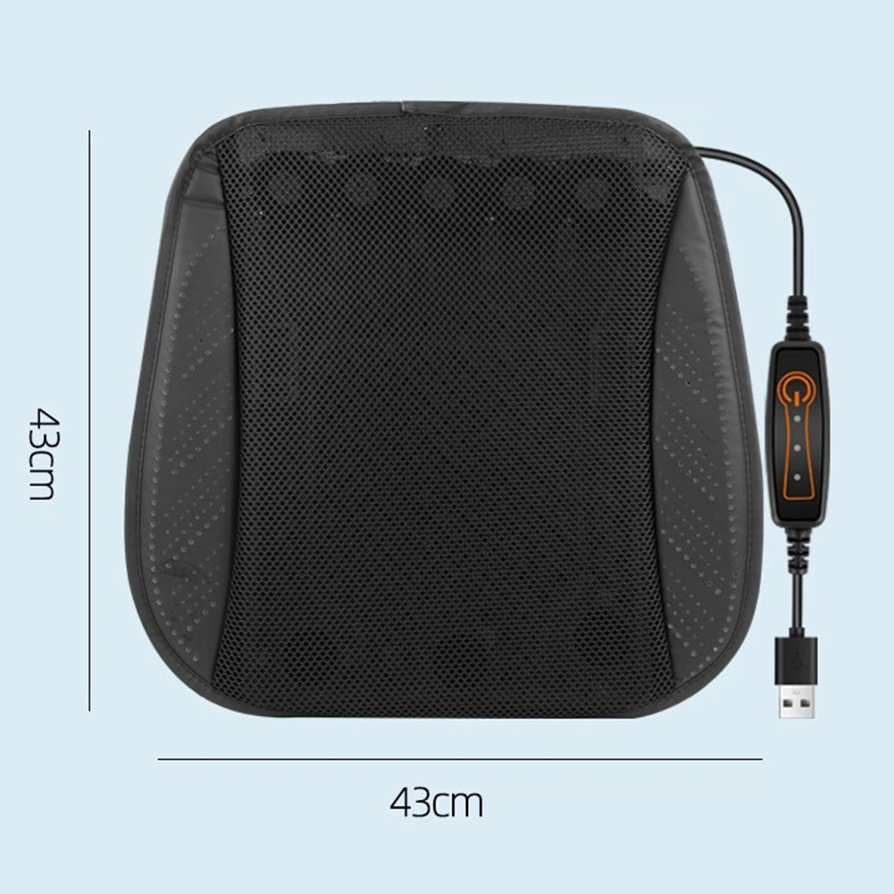 

Car Seat Summer Cooling Seat Cushion With USB 8Fan 3Levels Adjustable Cooling Cushion Car Ice Silk Cooling Pads