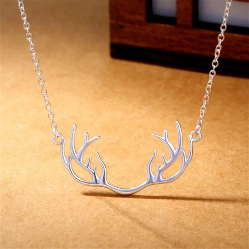 New Popular Fashion Antler 925 Sterling SilverJewelry Sweet Animal Deer Temperament Clavicle Chain Exquisite Necklaces TYB186