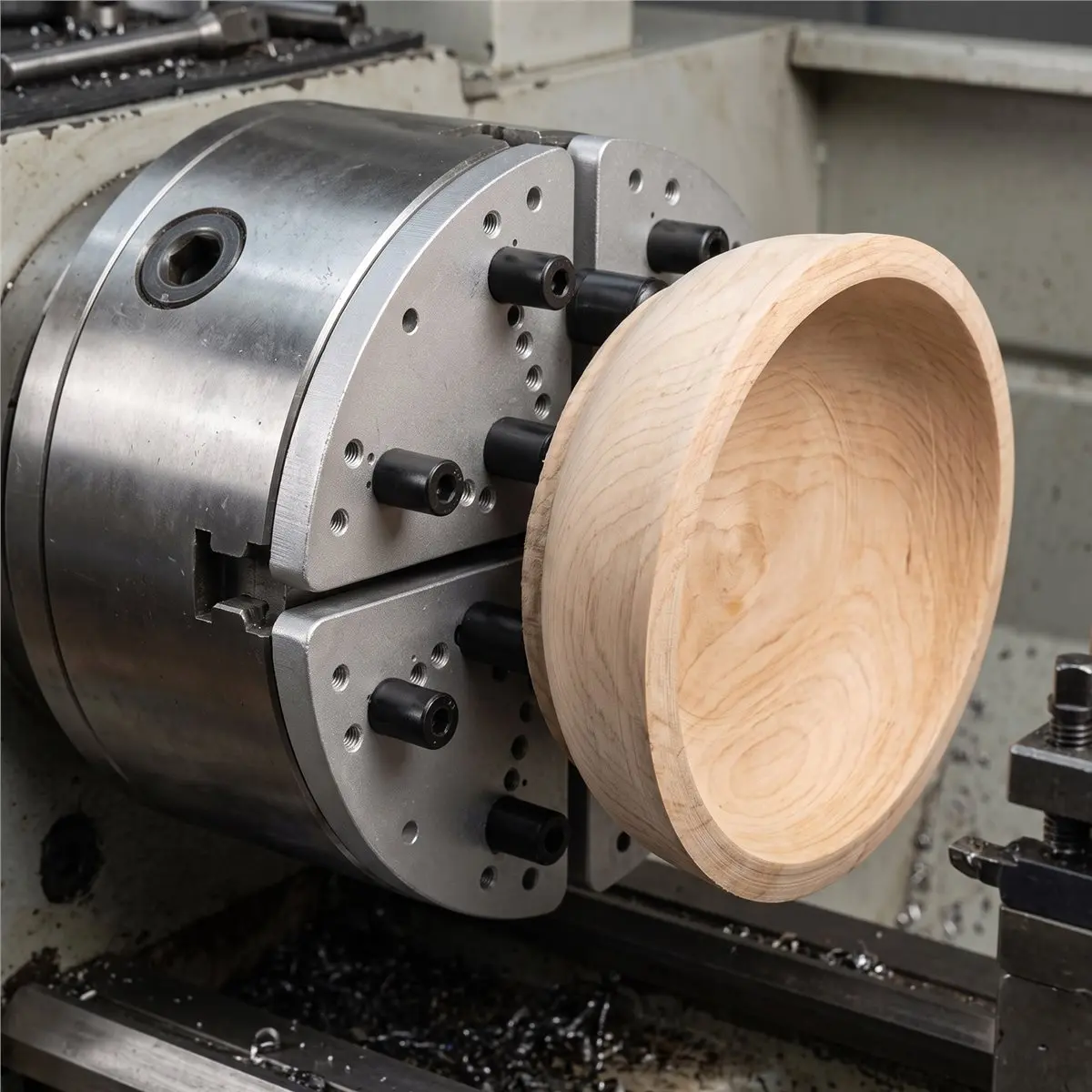 *A* 8Inch Flat Lathe Chuck Jaw Set for Wood Lathe Key Chuck &Scroll Chuck Flat Jaw Set with Buffer Kit for Wood Lathe Chucks