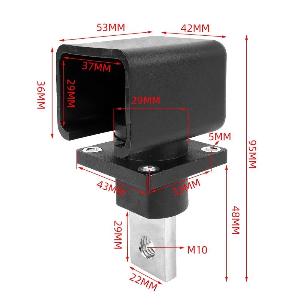 300A Red Black T-Type Terminal Block For Energy Storage And Lithium Battery Systems, Flame-Resistant PA66 Shell