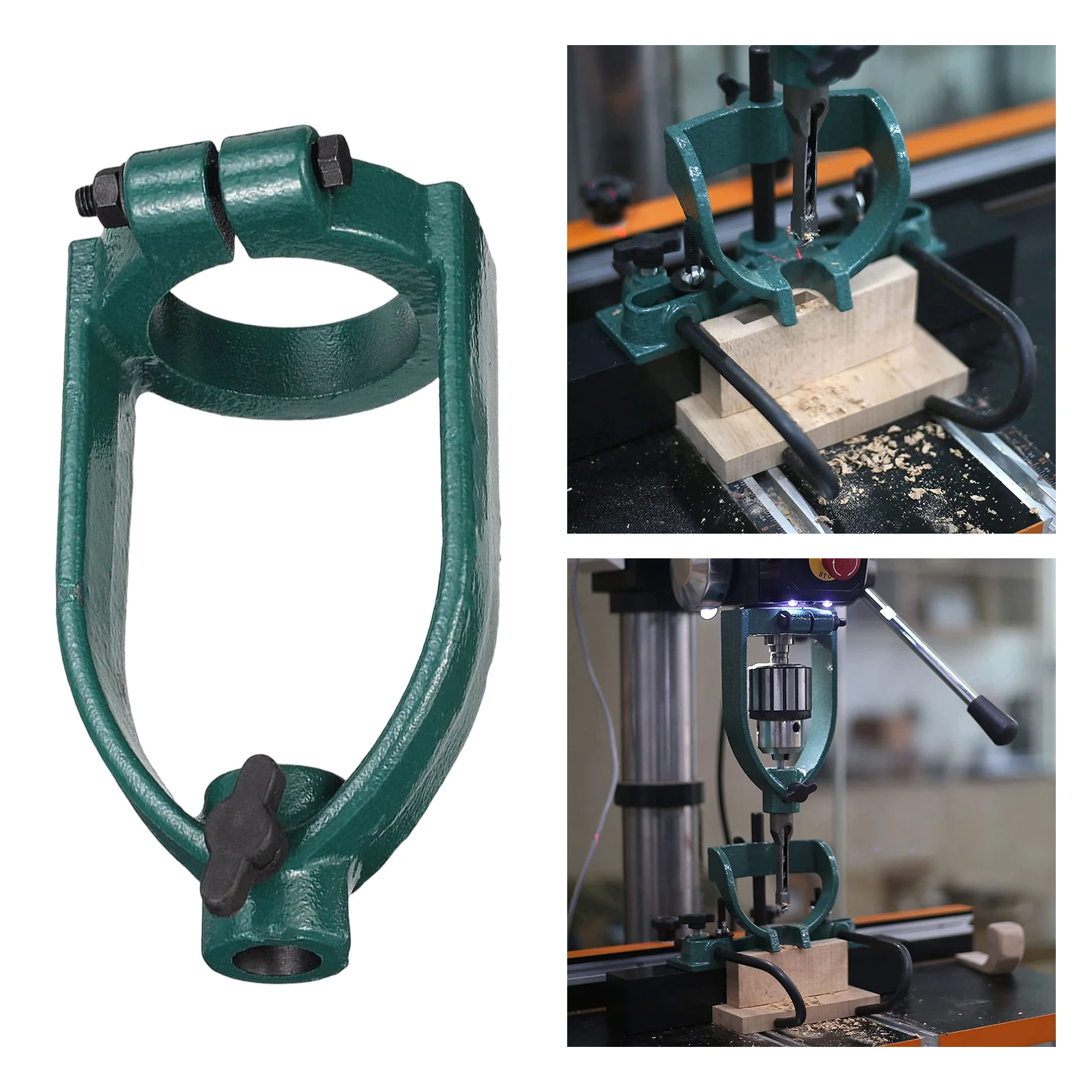 Square Hole Broca Suporte Fixo para Máquina de Broca Feito de Todo o Aço Fundição Broca Anexo Sturdy Acessórios Profissionais