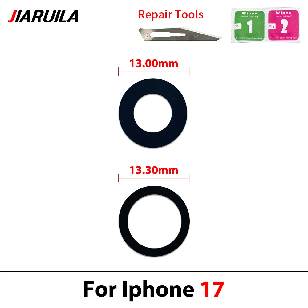 10Pcs， Back Camera Glass For iPhone 17 Pro Max 17 Pro 17 Air Back Camera Glass Lens With Glue Adhesive Sticker